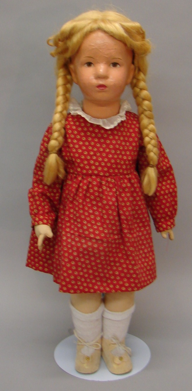 Appraisal: Kathe Kruse doll with turning head and wigged possibly a