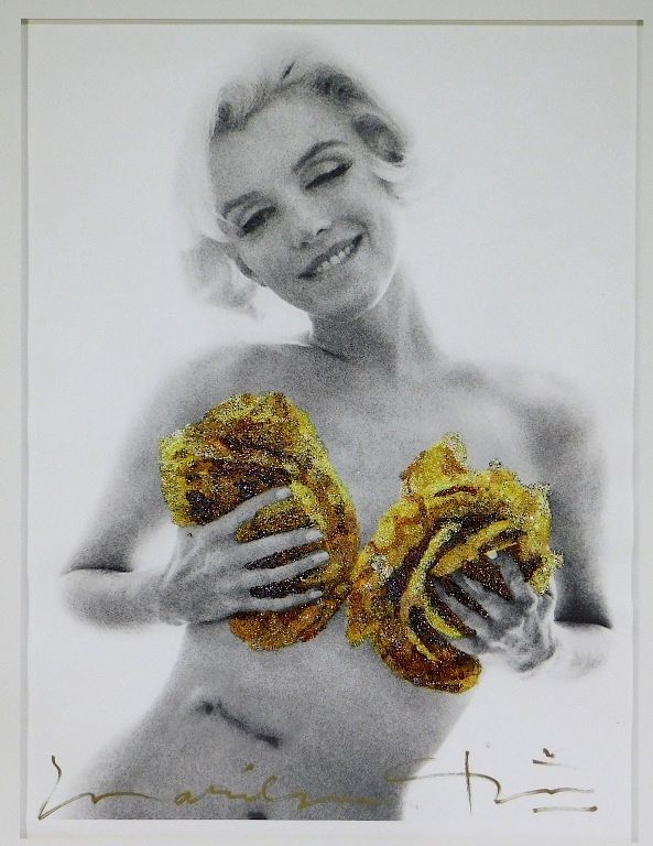 Appraisal: Bert Stern Marilyn Monroe Gold Roses Lithograph New York -