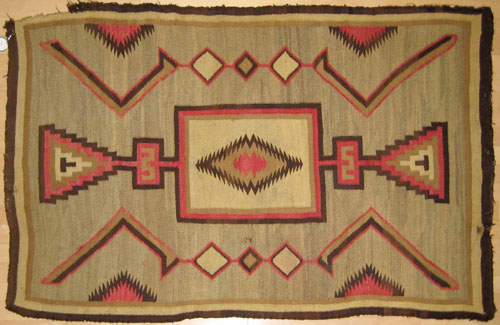 Appraisal: Three Native American woven rugs early th c