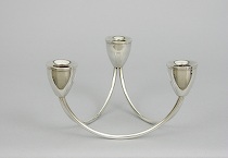 Appraisal: Duchin Creations Sterling Silver Candelabra Modern design candelabra fitted for