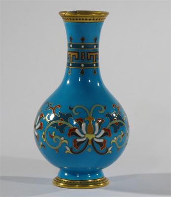 Appraisal: A Minton Cloisonne vase enamelled in colours and highlighted in