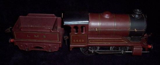 Appraisal: A Hornby clockwork locomotive and LMS tender unboxed