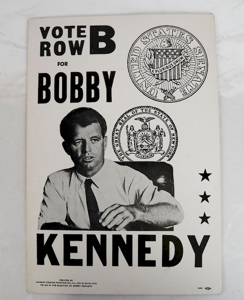 Appraisal: RFK SCARCE Variation Posters for Senator Three Robert F Kennedy