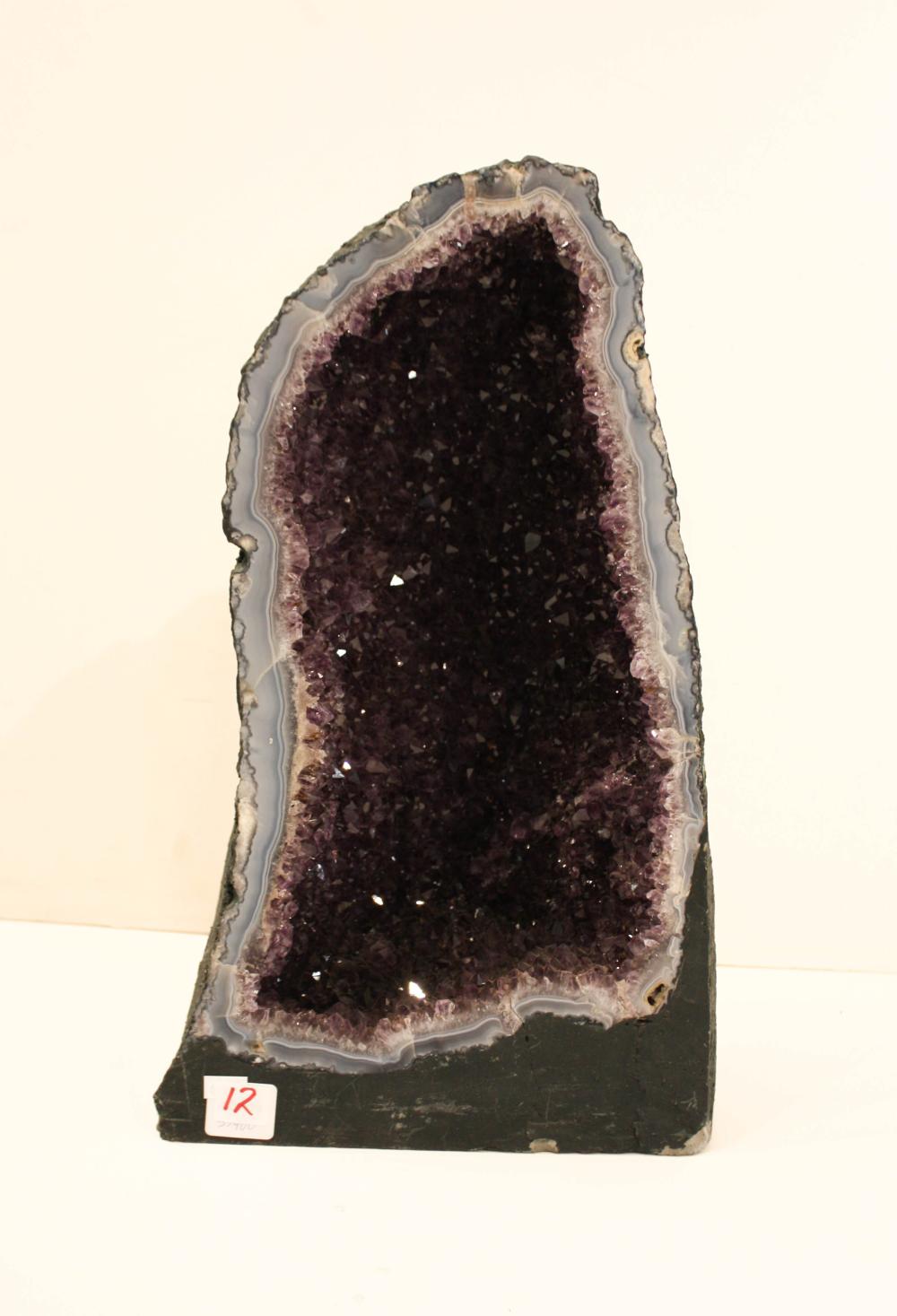 Appraisal: AMETHYST QUARTZ CAVE GEODE H x W lbs