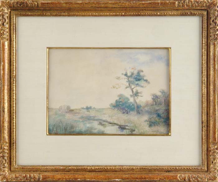 Appraisal: JOHN HENRY TWACHTMAN American - MAINE LANDSCAPE Fine watercolor landscape