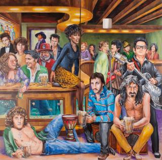 Appraisal: Michael Pilato Rock Legends Mural Elvis Presley Janis Joplin Tina