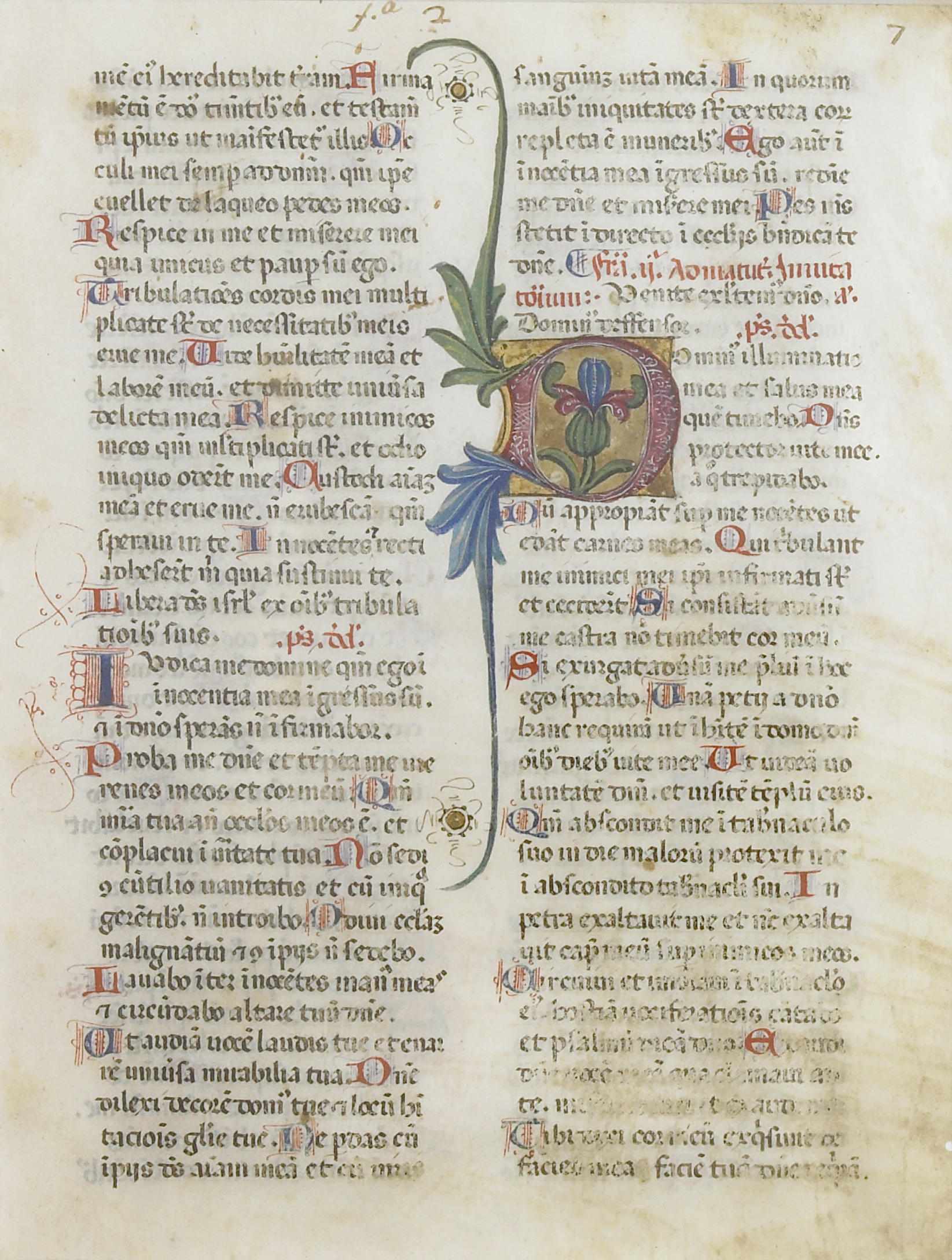 Appraisal: Illuminated manuscript Single leaf from a breviary x mm on