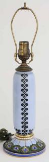 Appraisal: Blue Porcelain Table Lamp arts and crafts design light blue