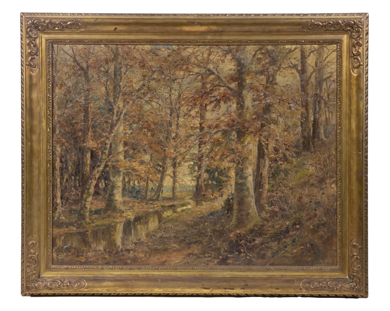 Appraisal: WILLIAM SAVERY BUCKLIN NJ CT - November Woods oil on