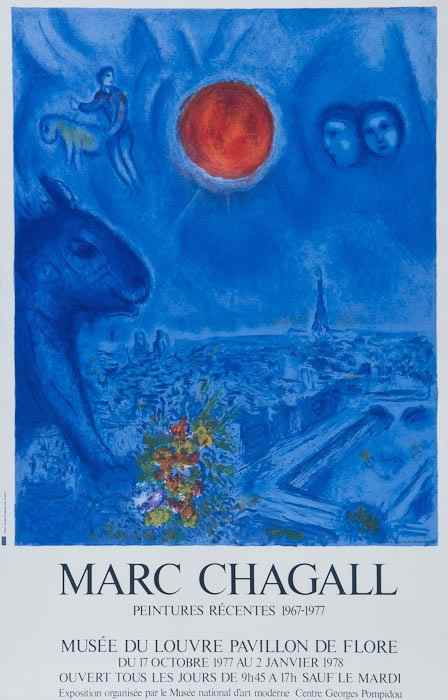 Appraisal: Marc Chagall - after Pientures Recentes lithographic poster printed in