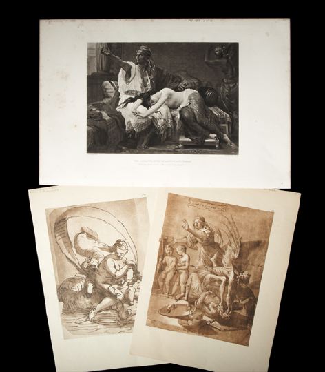 Appraisal: A Large Collection of Prints of Sepia Tone Old Master