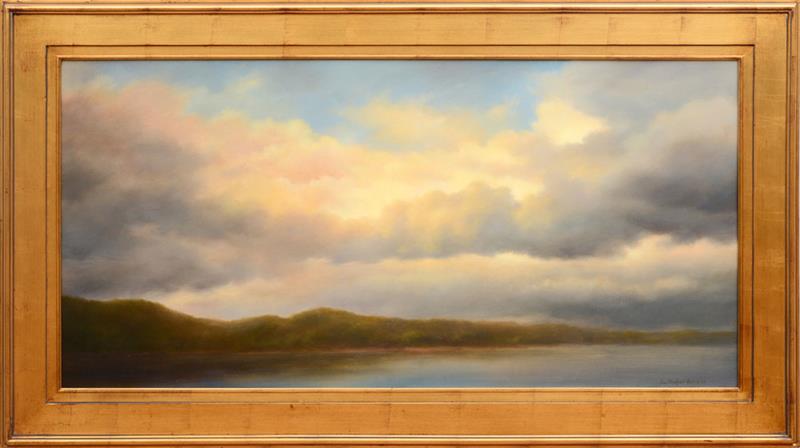 Appraisal: JANE BLOODGOOD-ABRAMS b DRAMATIC SKY Oil on canvas signed 'Jane