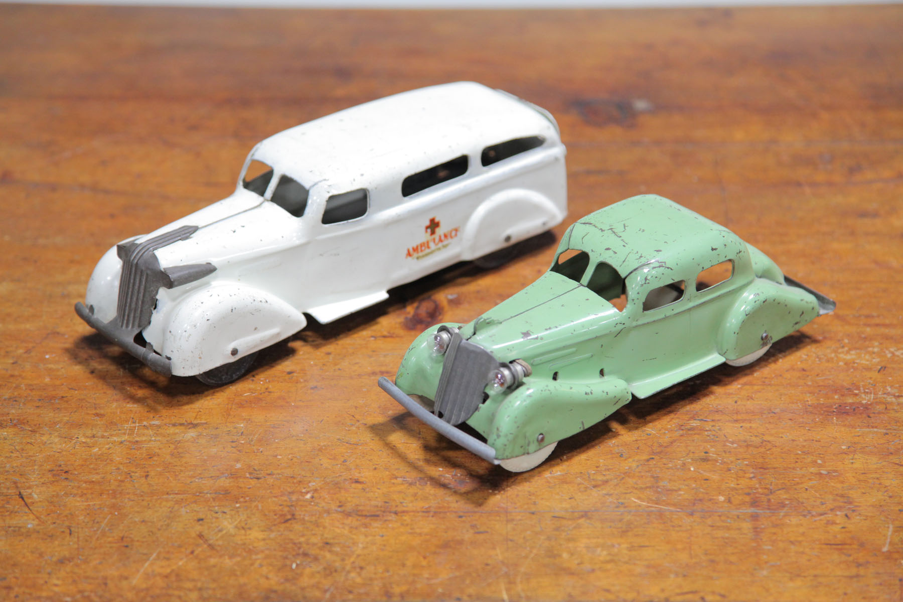 Appraisal: TWO WYANDOTTE VEHICLES American mid th century Green pressed steel