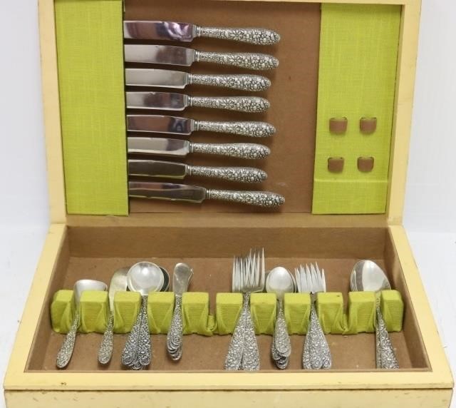 Appraisal: STERLING SILVER FLATWARE SET BY MANCHESTER SILVERCO PROVIDENCE RI IN