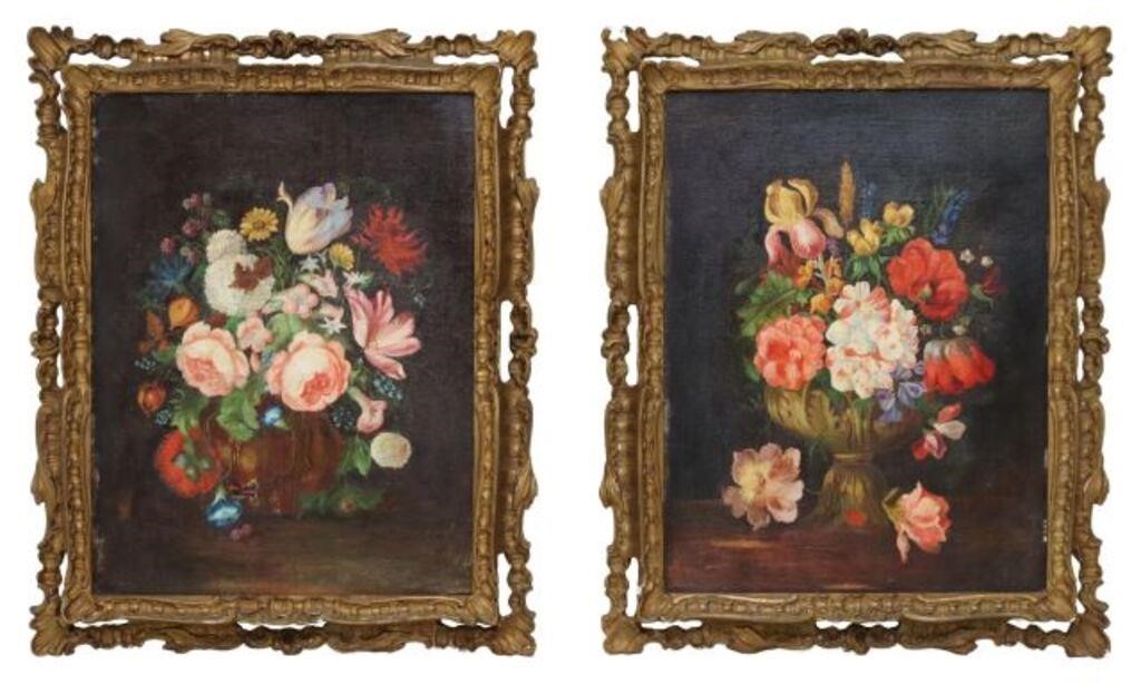 Appraisal: lot of Framed Italian School oil on canvas board paintings