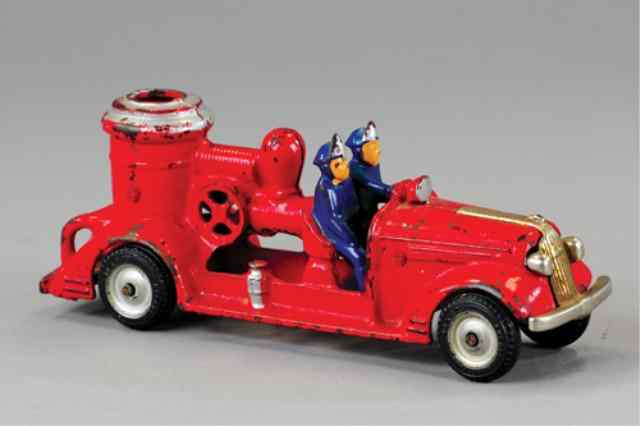 Appraisal: ARCADE PONTIAC FIRE PUMPER Cast iron painted in red silver