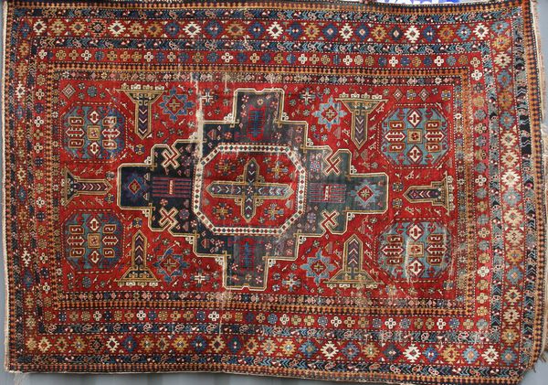 Appraisal: th Century fine Shirvan rug ' x ' Some wear