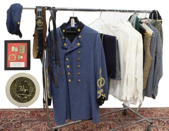 Appraisal: lot of Civil War reenactor clothing Confederate including wool frock