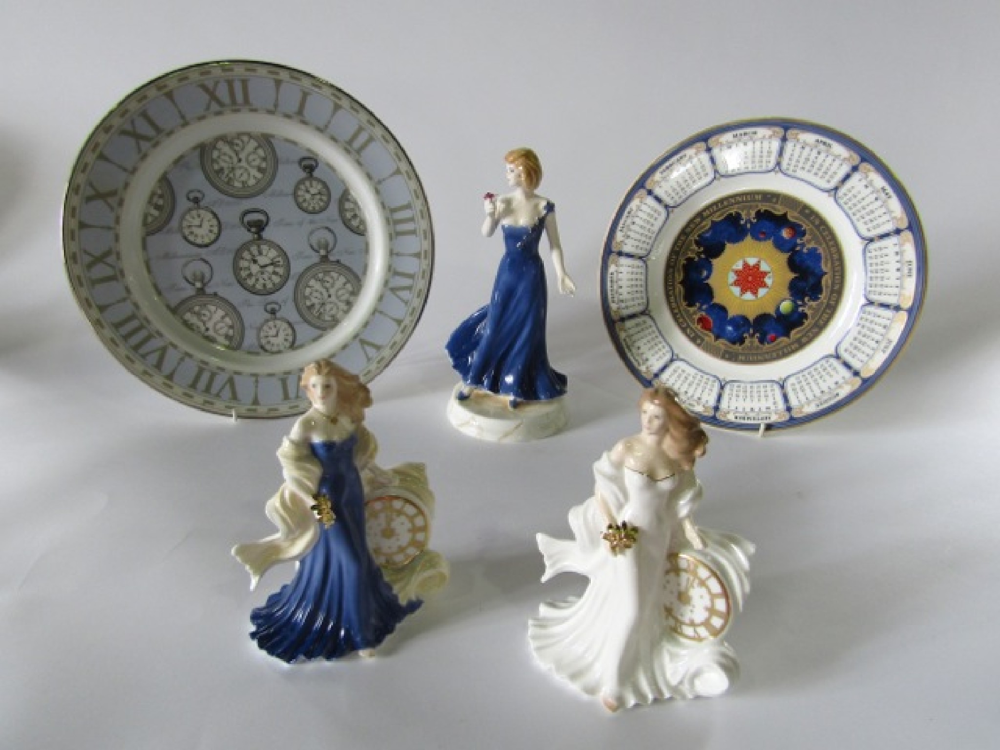 Appraisal: Three Royal Worcester figures produced to commemorate the millennium Only