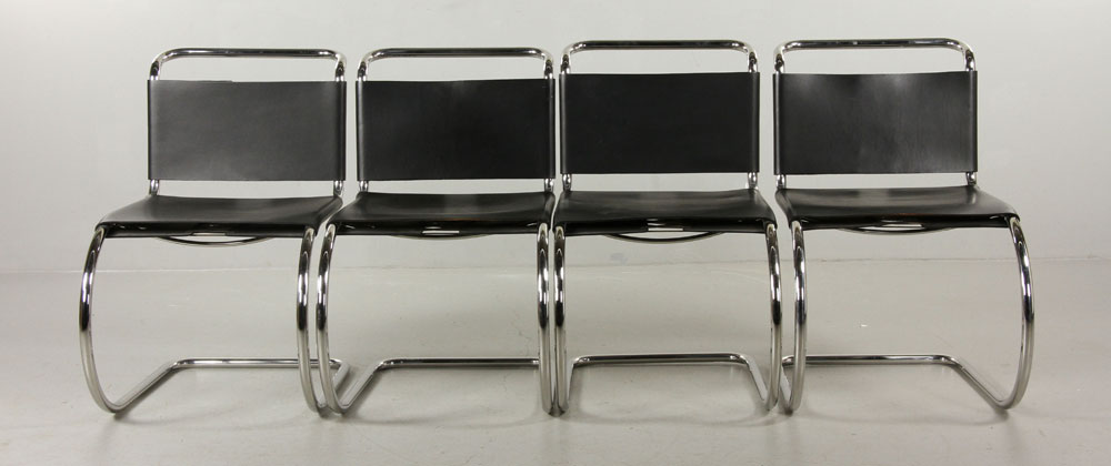 Appraisal: - Chairs in Style of van der Rohe Set of