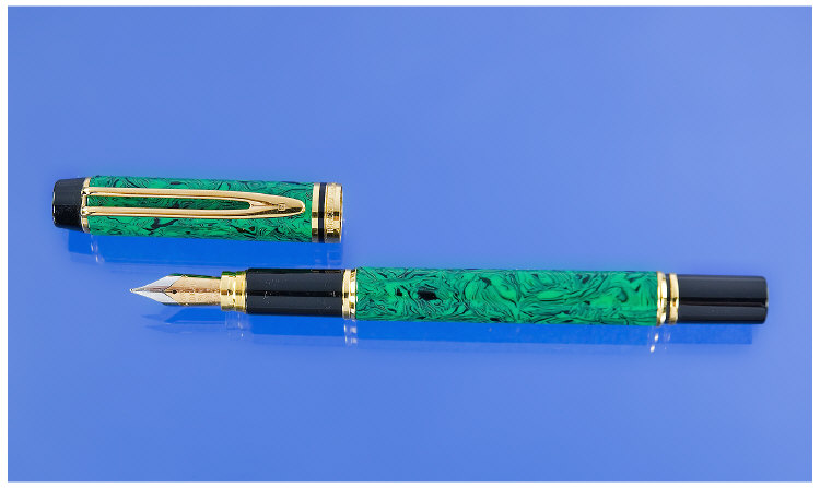 Appraisal: Waterman green and black fleck Rhapsody with large oblique nib