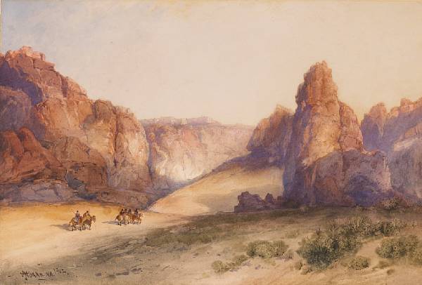 Appraisal: n a Thomas Moran American - The Rock of Acoma