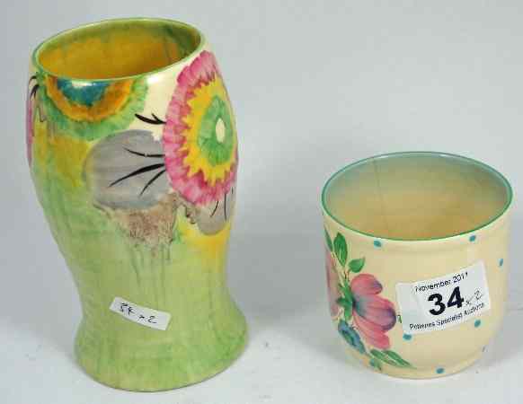 Appraisal: Clarice Cliff Newport Pottery Vases cm and cm