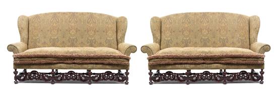 Appraisal: Sale Lot A Pair of Jacobean Style Sofas th century