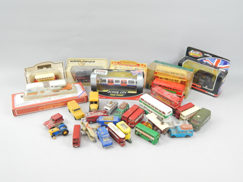 Appraisal: A quantity of boxed die-cast and other vehicles