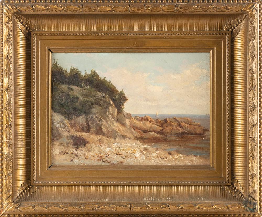 Appraisal: AMERICAN SCHOOL TH CENTURY SHORE SCENE OIL ON BOARD X