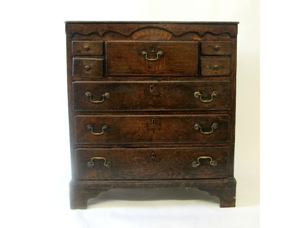 Appraisal: A late th early th Century oak chest of drawers