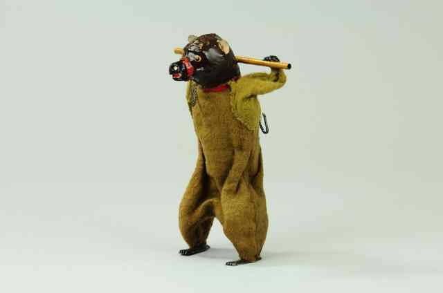 Appraisal: MECHANICAL DANCING BEAR Gunthermann Germany hand painted in brown tin