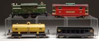 Appraisal: IVES STANDARD GAUGE ELECTRIC LOCOMOTIVE WITH THREE LIONEL IVES TRANSITION