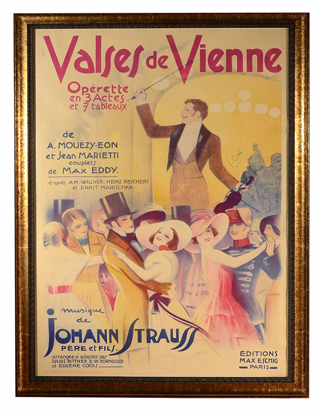 Appraisal: GEORGES DOLA VALSES DE VIENNE POSTER 's ''Valses de Vienne