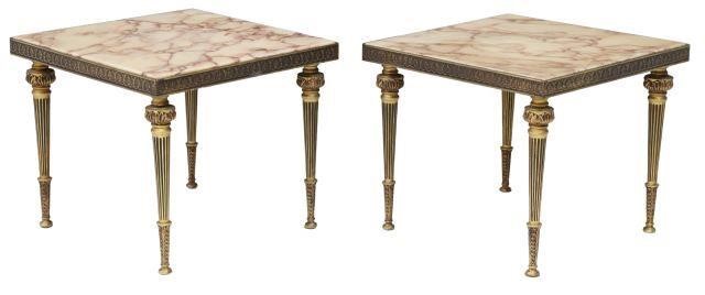 Appraisal: lot of French Louis XVI style side tables th c