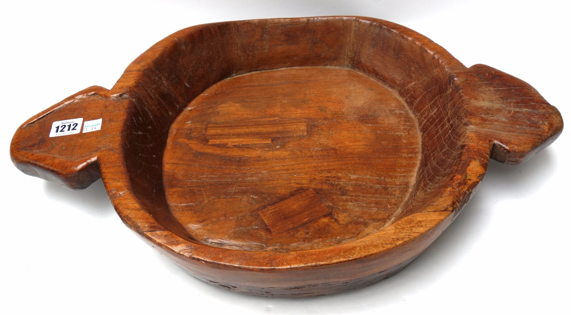 Appraisal: A shaped hardwood bowl cm wide sold on behalf of