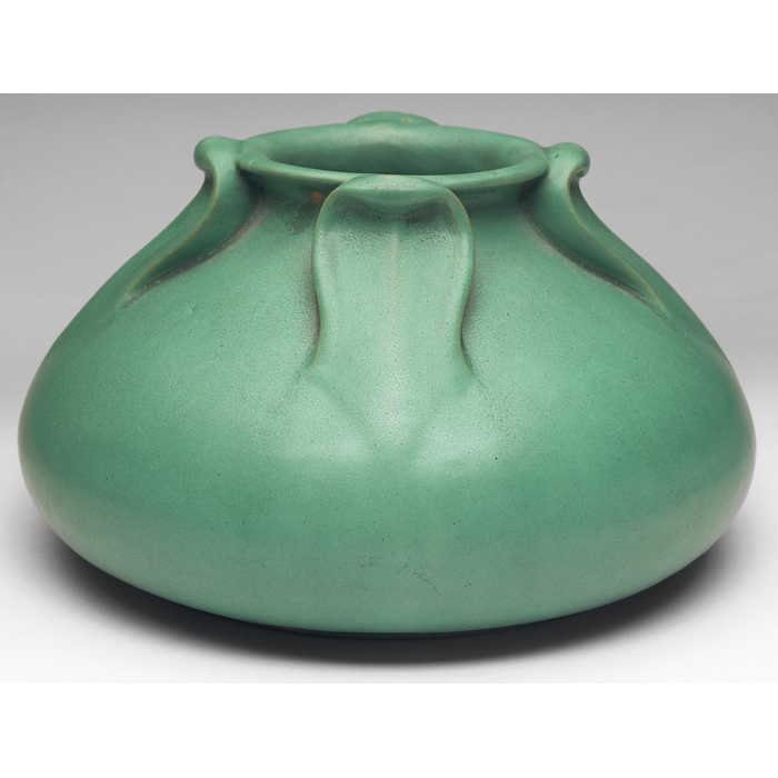 Appraisal: Teco bowl designed by William Mundie large shape with sculpted