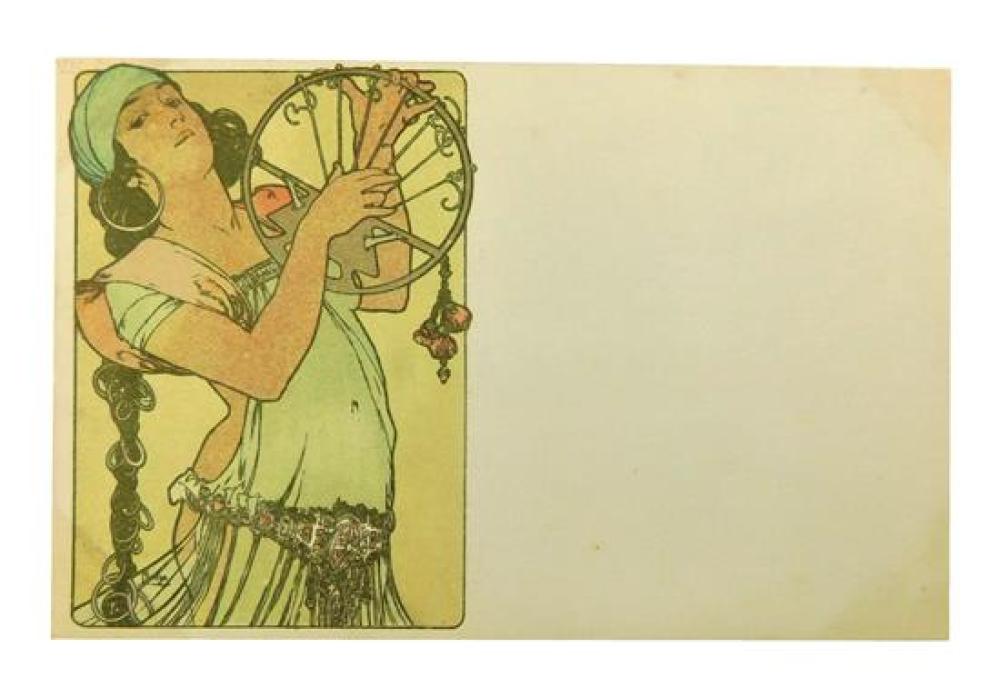 Appraisal: EPHEMERA Alphonse Mucha Czech - postcard Salome from rd series