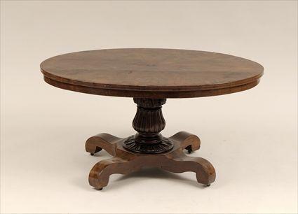 Appraisal: American Classical-Style Carved Mahogany Oval Low Table x in