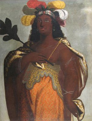 Appraisal: Continental School th Century Painting of a lady in native