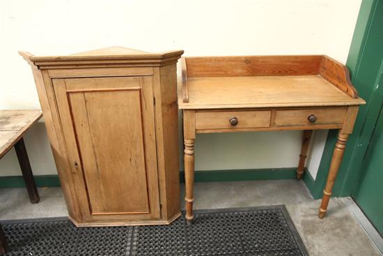 Appraisal: TWO PIECES OF FURNITURE Both in pine A two drawer