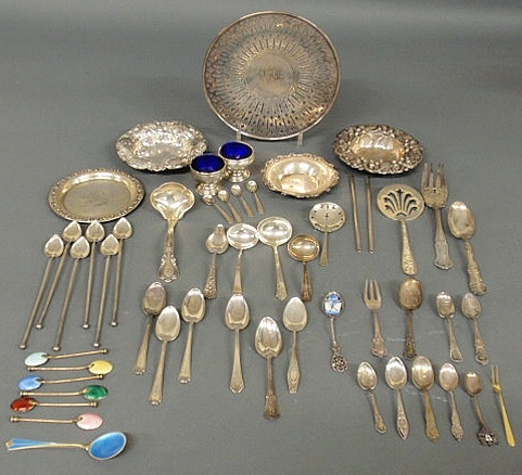 Appraisal: Grouping of sterling silver tableware and flatware