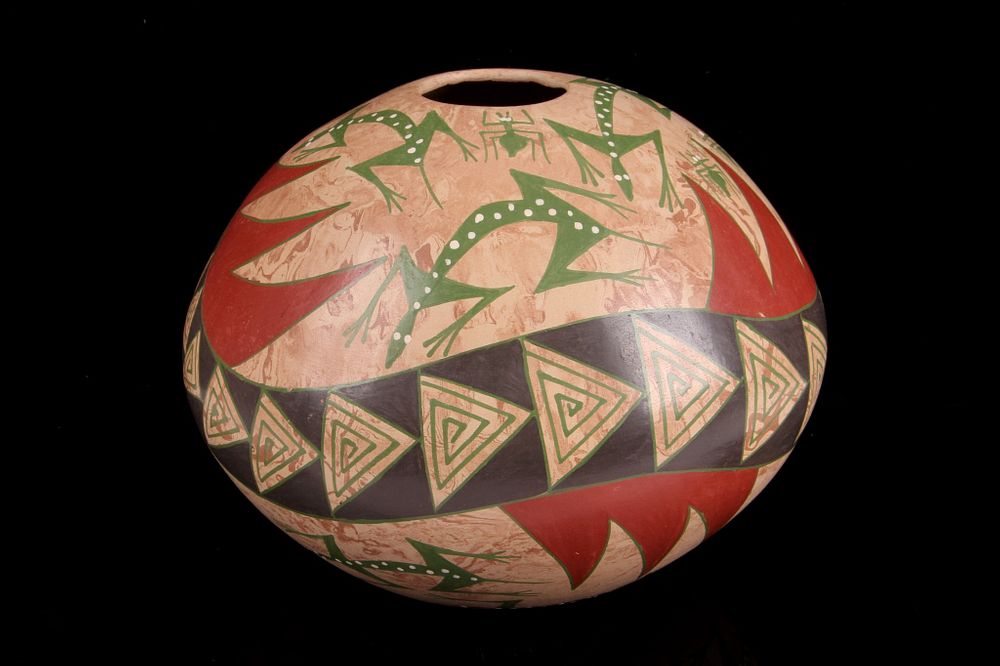 Appraisal: Mata Ortiz Pottery Mogollon Seed Pot by Lupe Soto Included