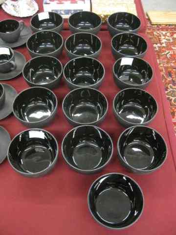 Appraisal: Wedgwood Basalt Pottery Bowls glossy interior '' excellent