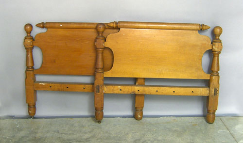 Appraisal: Cherry cannonball bed together with matching posts