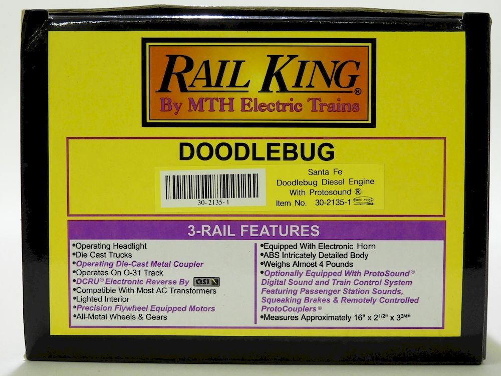 Appraisal: Rail King Santa Fe Doodlebug Diesel Engine Train United States