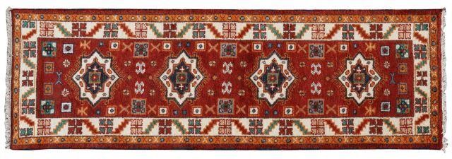 Appraisal: Hand-tied Persian Kazak runner approx ' l ' w