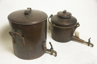 Appraisal: Pieces of Copperware Both Zinc Lined with Brass Spigots Stovetop