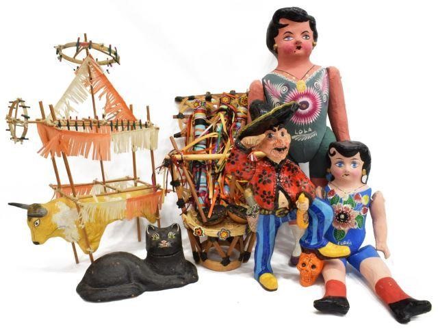 Appraisal: lot of Mexican and American papier-mache figural decorative items including