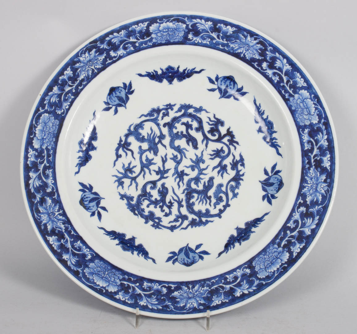 Appraisal: Chinese blue and white porcelain charger in the Ming manner